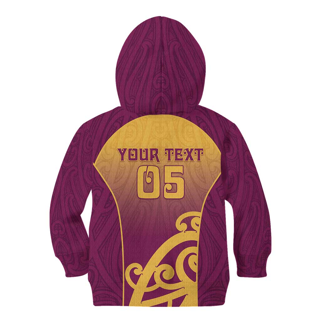 Custom Waiuku College Kid Hoodie Maori Koru Pattern LT05 - Polynesian Pride