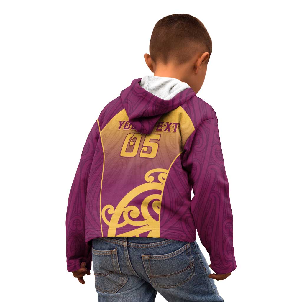 Custom Waiuku College Kid Hoodie Maori Koru Pattern LT05 - Polynesian Pride