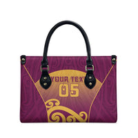 Custom Waiuku College Leather Bag Maori Koru Pattern LT05 - Polynesian Pride