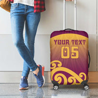 Custom Waiuku College Luggage Cover Maori Koru Pattern LT05 - Polynesian Pride