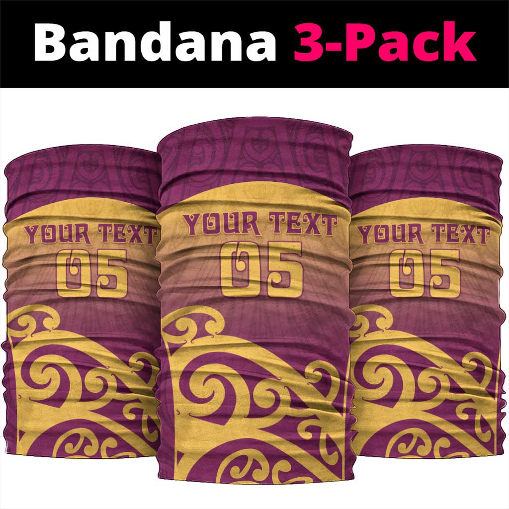 Custom Waiuku College Neck Gaiter Maori Koru Pattern LT05 package One Size: 25*50cm Maroon - Polynesian Pride