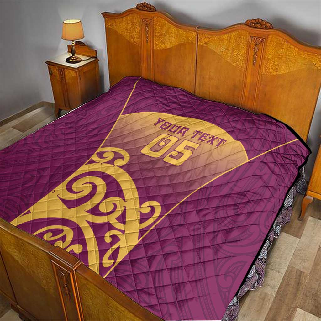 Custom Waiuku College Quilt Maori Koru Pattern LT05 - Polynesian Pride