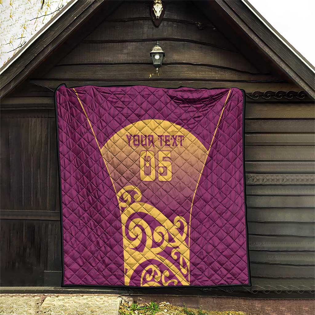 Custom Waiuku College Quilt Maori Koru Pattern LT05 - Polynesian Pride