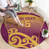 Custom Waiuku College Round Carpet Maori Koru Pattern LT05 - Polynesian Pride