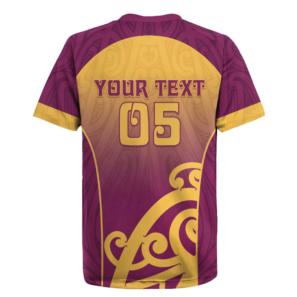 Custom Waiuku College Rugby Jersey Maori Koru Pattern