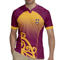 Custom Waiuku College Rugby Jersey Maori Koru Pattern