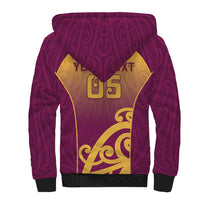 Custom Waiuku College Sherpa Hoodie Maori Koru Pattern LT05 - Polynesian Pride