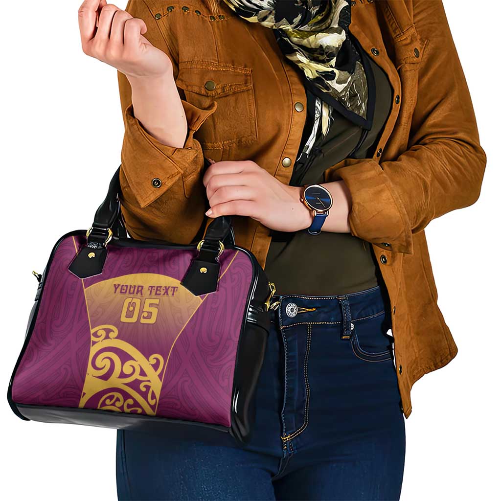 Custom Waiuku College Shoulder Handbag Maori Koru Pattern LT05 - Polynesian Pride