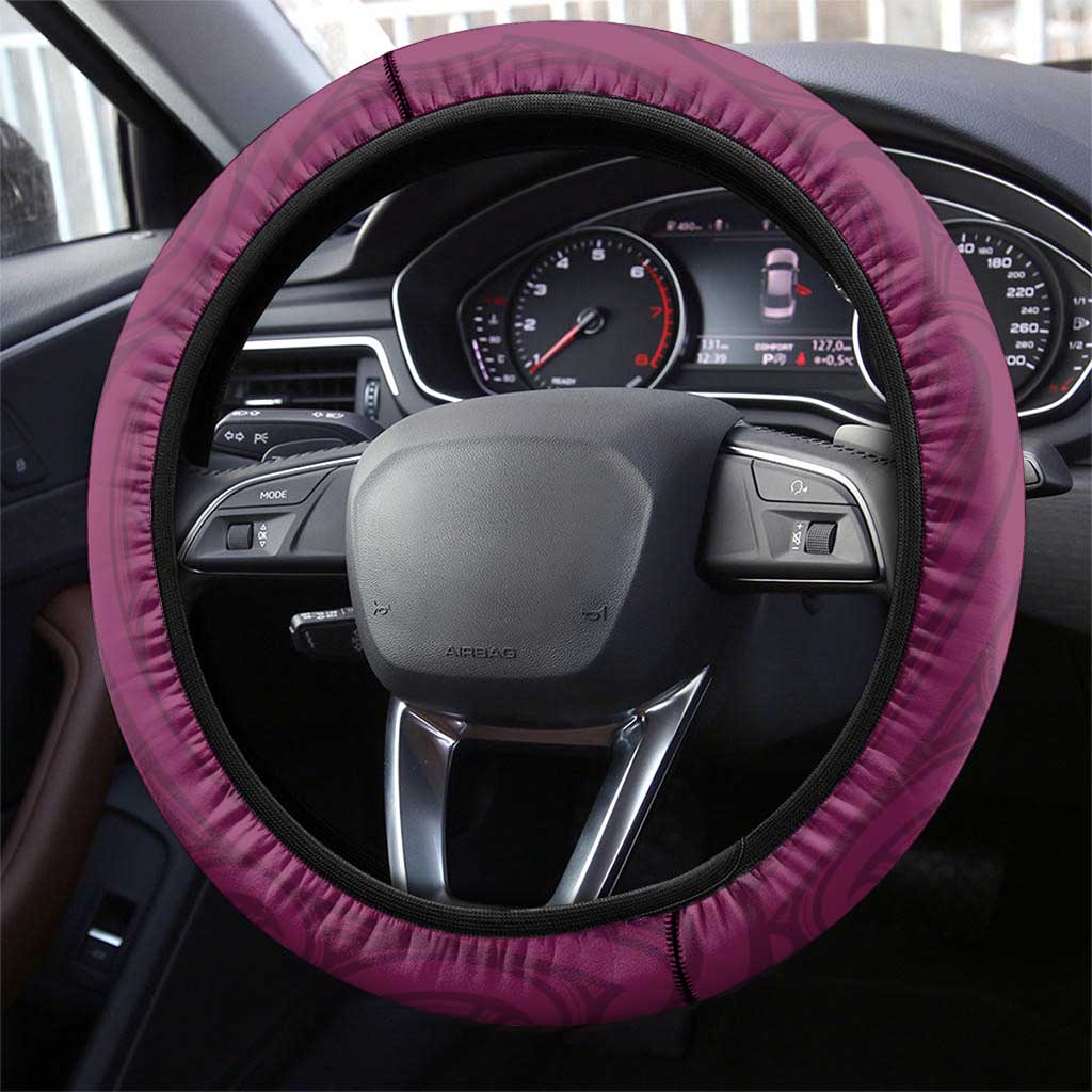 Waiuku College Steering Wheel Cover Maori Koru Pattern LT05 - Polynesian Pride