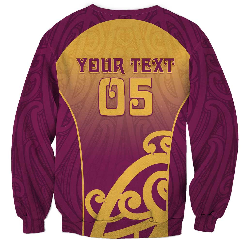 Custom Waiuku College Sweatshirt Maori Koru Pattern LT05 - Polynesian Pride