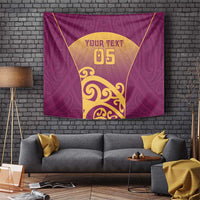 Custom Waiuku College Tapestry Maori Koru Pattern LT05 Maroon - Polynesian Pride