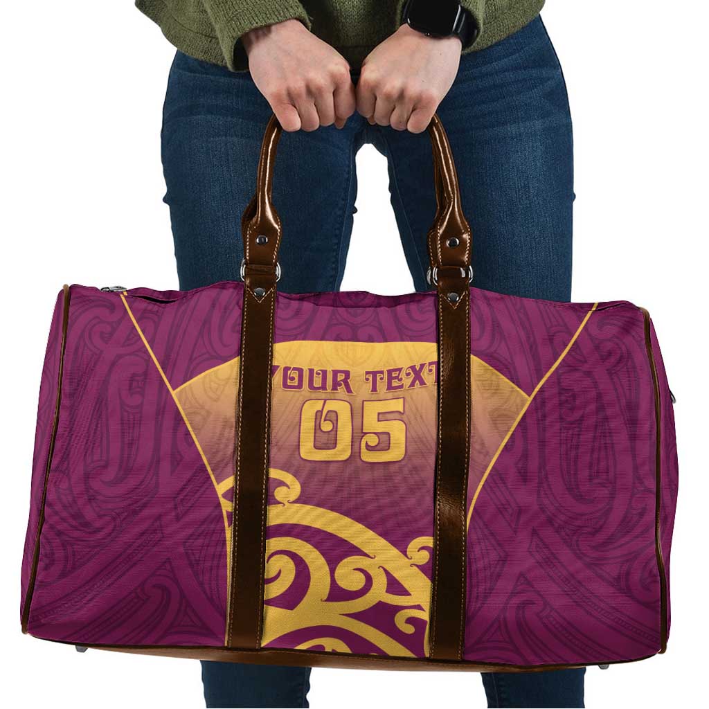 Custom Waiuku College Travel Bag Maori Koru Pattern