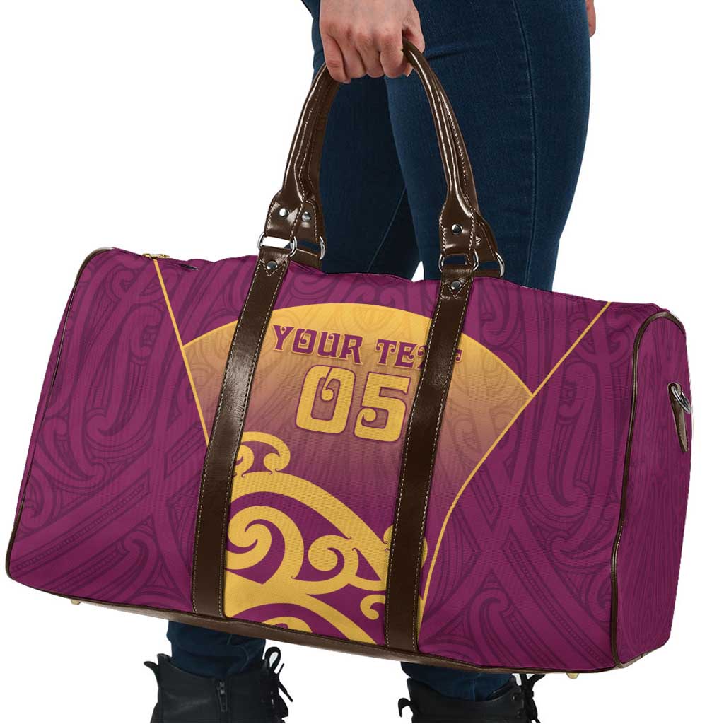 Custom Waiuku College Travel Bag Maori Koru Pattern