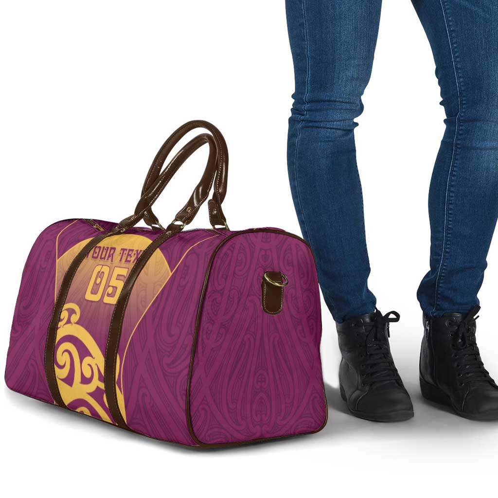 Custom Waiuku College Travel Bag Maori Koru Pattern