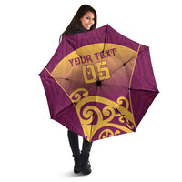 Custom Waiuku College Umbrella Maori Koru Pattern LT05 - Polynesian Pride