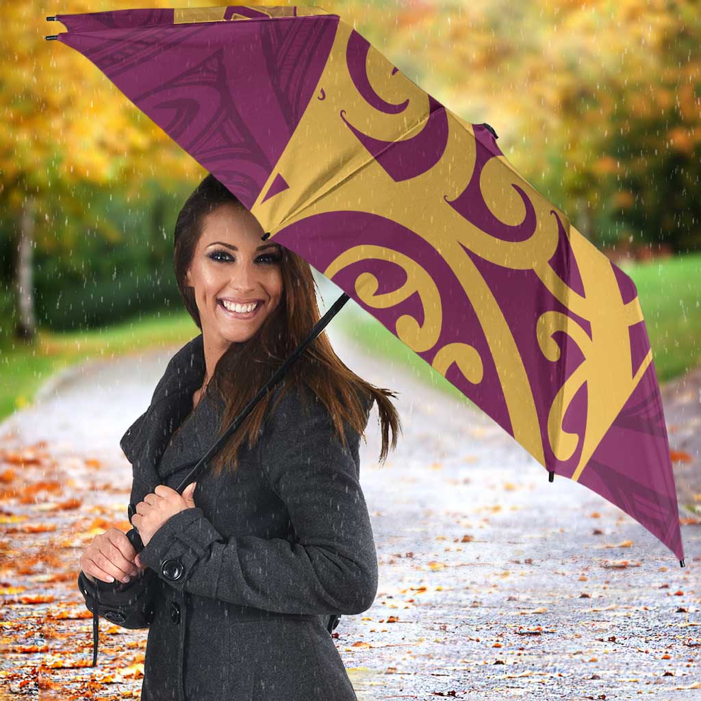 Custom Waiuku College Umbrella Maori Koru Pattern LT05 - Polynesian Pride