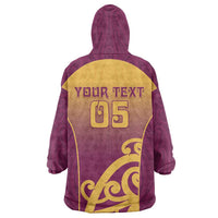 Custom Waiuku College Wearable Blanket Hoodie Maori Koru Pattern LT05 - Polynesian Pride