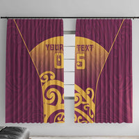Custom Waiuku College Window Curtain Maori Koru Pattern