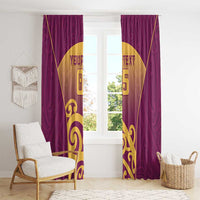 Custom Waiuku College Window Curtain Maori Koru Pattern