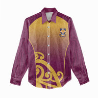 Custom Waiuku College Women Casual Shirt Maori Koru Pattern LT05 - Polynesian Pride