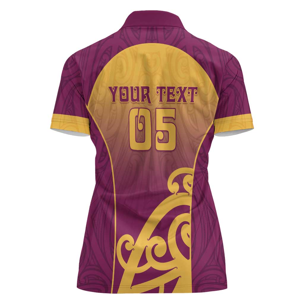 Custom Waiuku College Women Polo Shirt Maori Koru Pattern LT05 - Polynesian Pride
