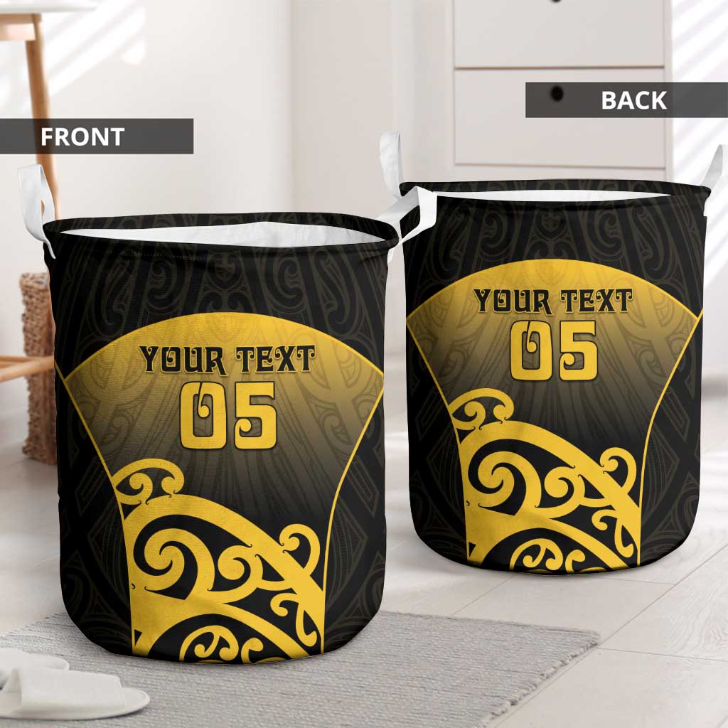 Custom Motueka High School Laundry Basket Maori Koru Pattern LT05 - Polynesian Pride