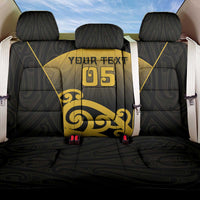 Custom Motueka High School Back Car Seat Cover Maori Koru Pattern LT05 One Size Black - Polynesian Pride