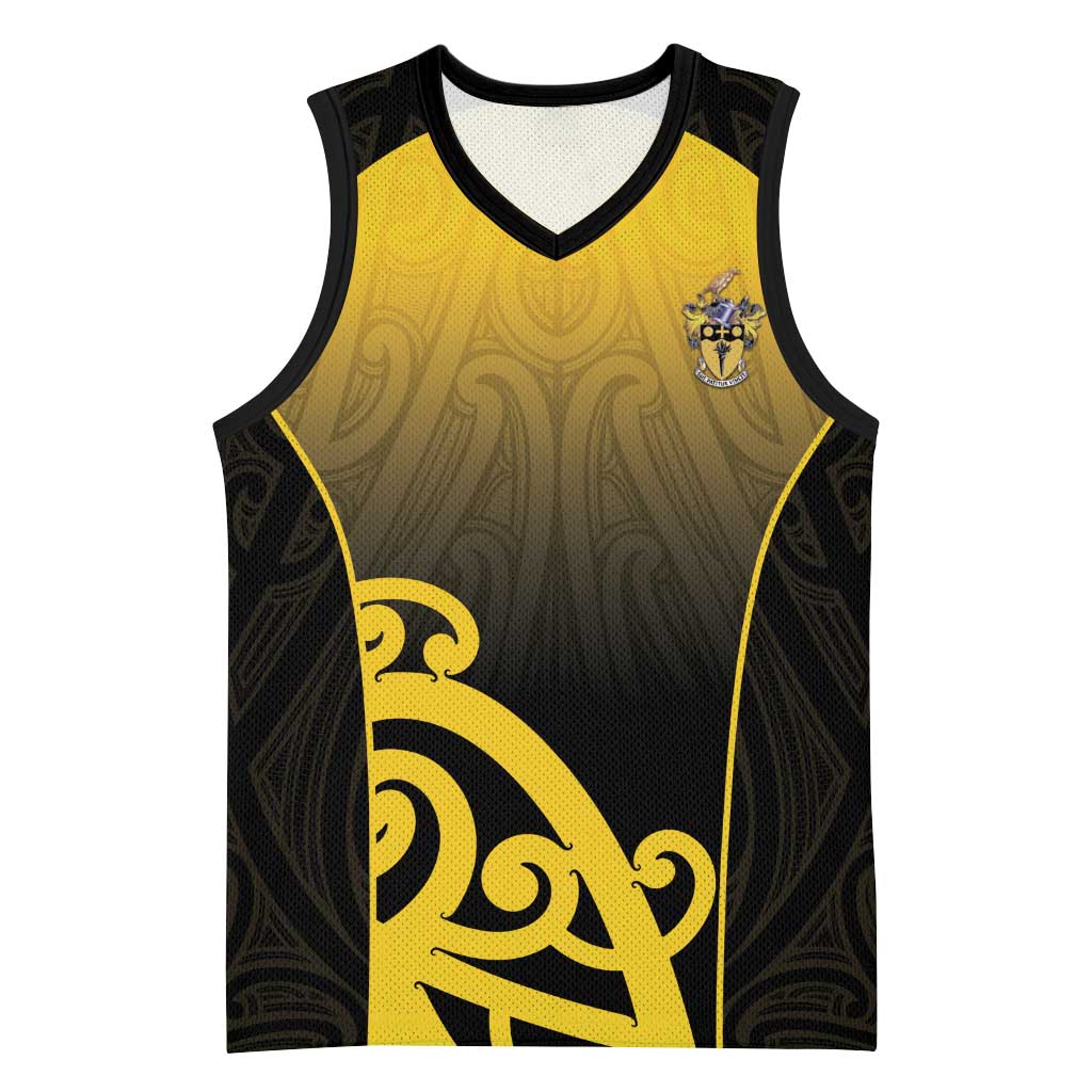 Custom Motueka High School Basketball Jersey Maori Koru Pattern