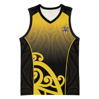 Custom Motueka High School Basketball Jersey Maori Koru Pattern