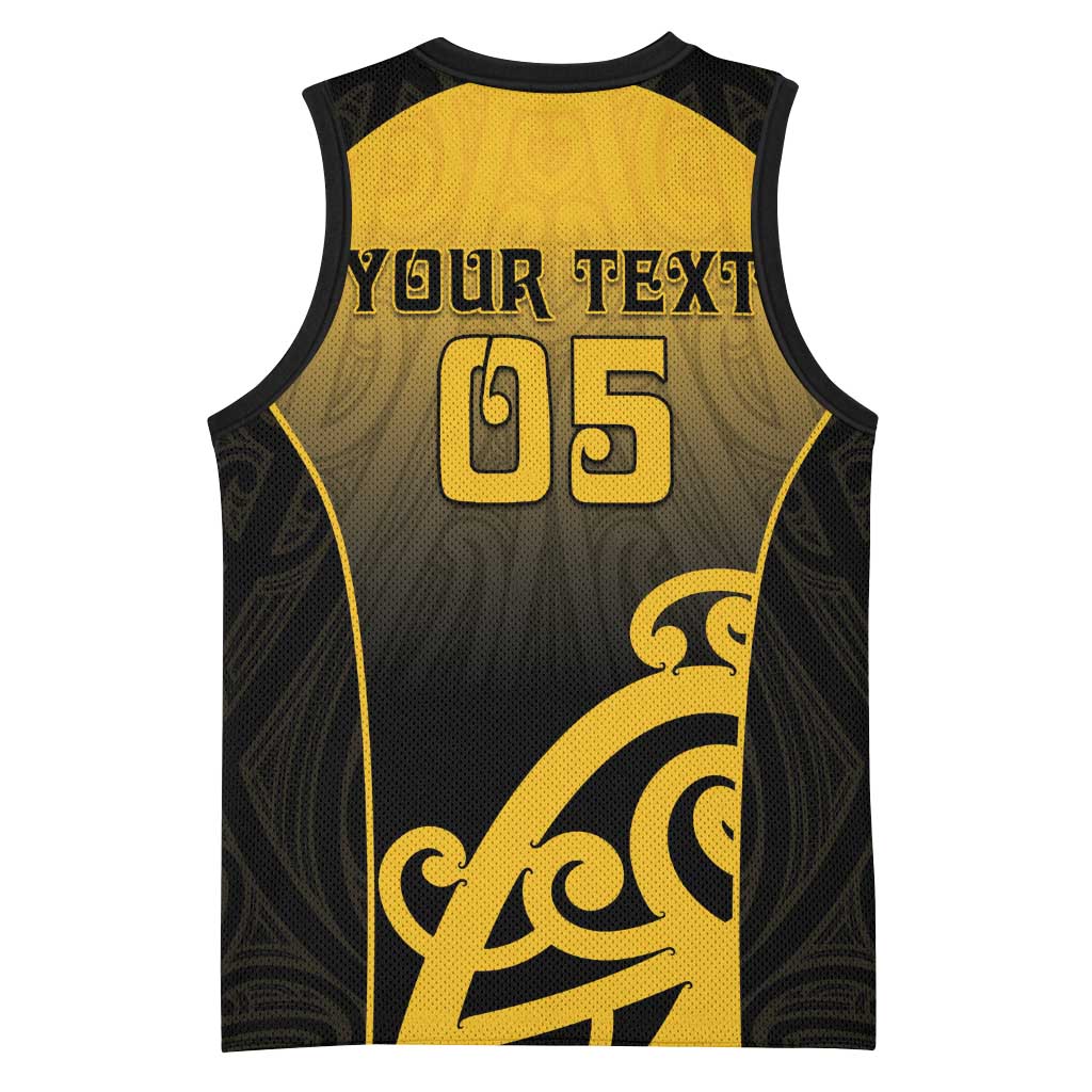Custom Motueka High School Basketball Jersey Maori Koru Pattern
