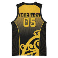 Custom Motueka High School Basketball Jersey Maori Koru Pattern