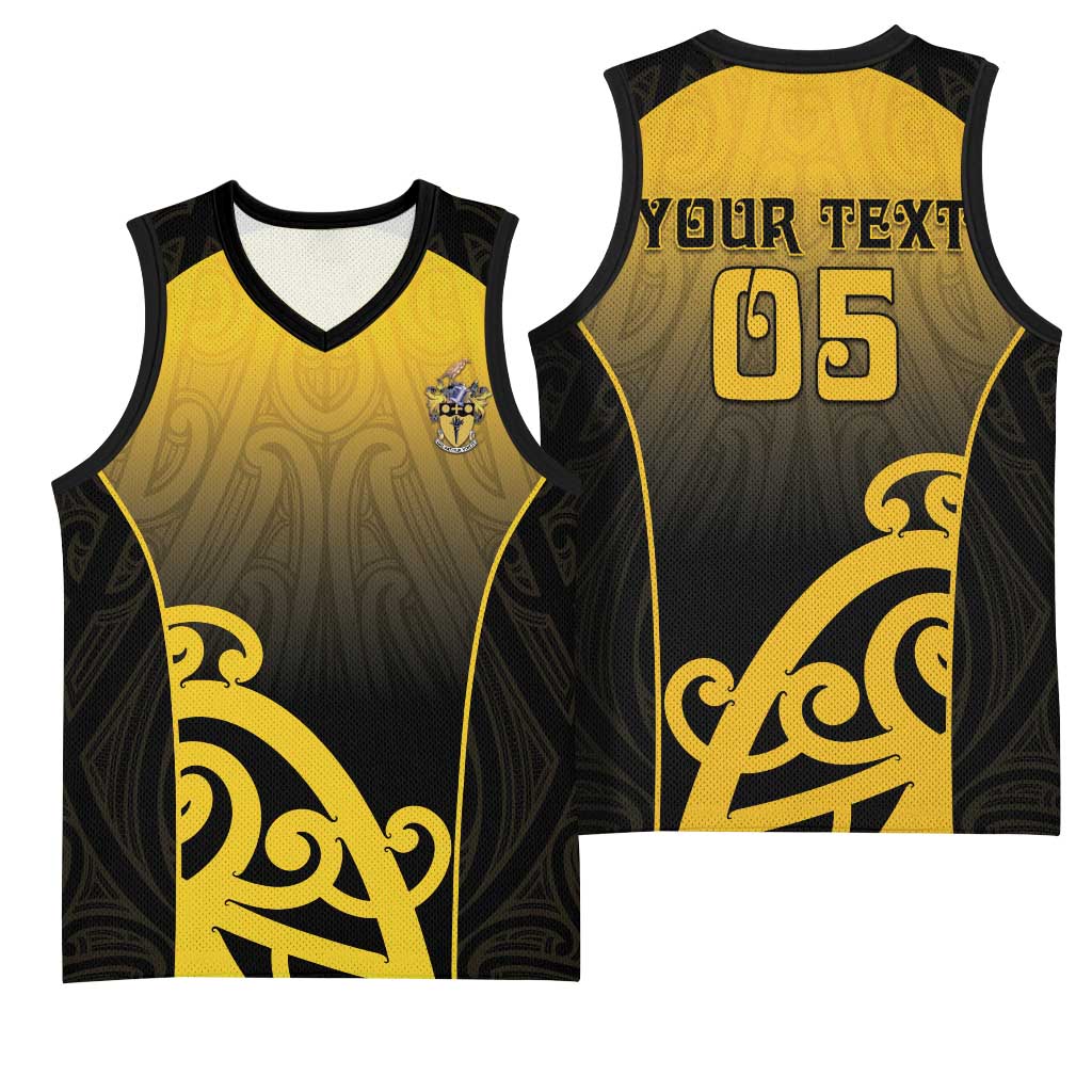 Custom Motueka High School Basketball Jersey Maori Koru Pattern