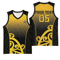 Custom Motueka High School Basketball Jersey Maori Koru Pattern