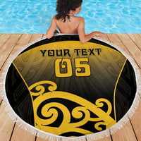 Custom Motueka High School Beach Blanket Maori Koru Pattern LT05 - Polynesian Pride
