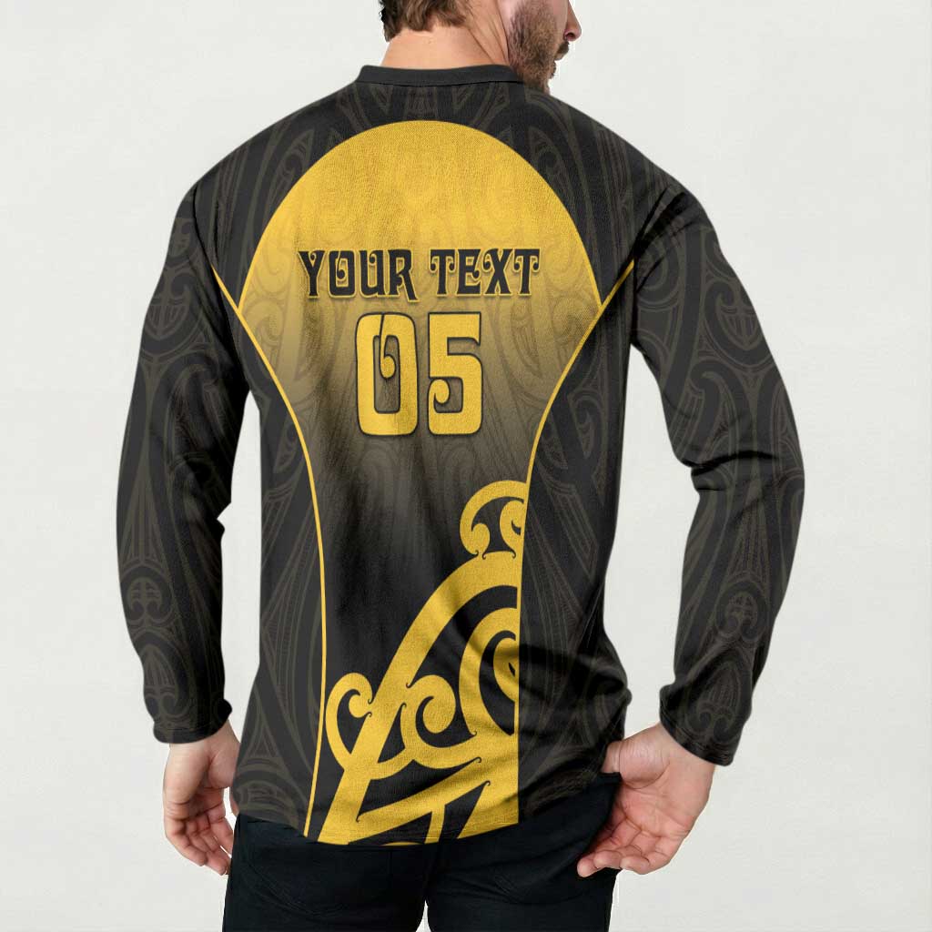 Custom Motueka High School Button Sweatshirt Maori Koru Pattern LT05 - Polynesian Pride