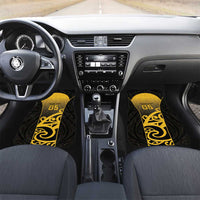 Custom Motueka High School Car Mats Maori Koru Pattern LT05 Set 2pcs - Front Black - Polynesian Pride