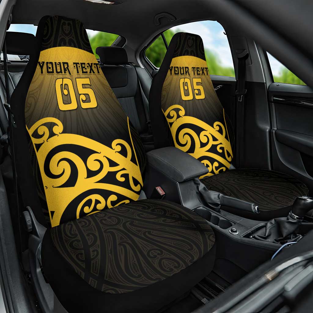 Custom Motueka High School Car Seat Cover Maori Koru Pattern LT05 One Size Black - Polynesian Pride