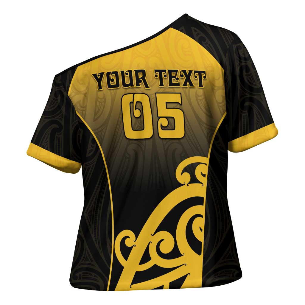 Custom Motueka High School Cross Shoulder Shirt Maori Koru Pattern LT05 - Polynesian Pride