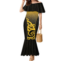 Custom Motueka High School Family Matching Mermaid Dress and Hawaiian Shirt Maori Koru Pattern