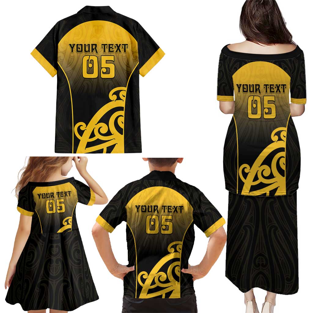 Custom Motueka High School Family Matching Puletasi and Hawaiian Shirt Maori Koru Pattern LT05 - Polynesian Pride