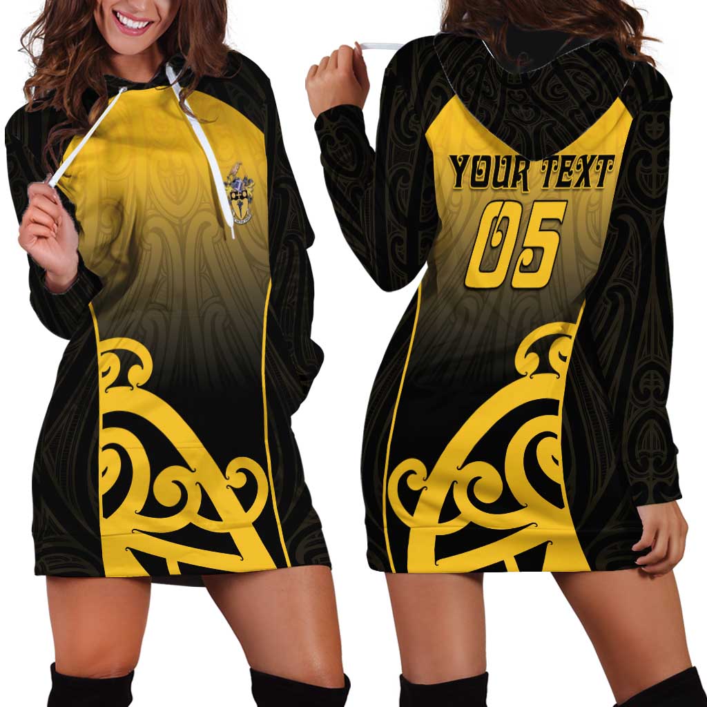 Custom Motueka High School Hoodie Dress Maori Koru Pattern LT05 - Polynesian Pride