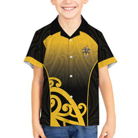 Custom Motueka High School Kid Hawaiian Shirt Maori Koru Pattern