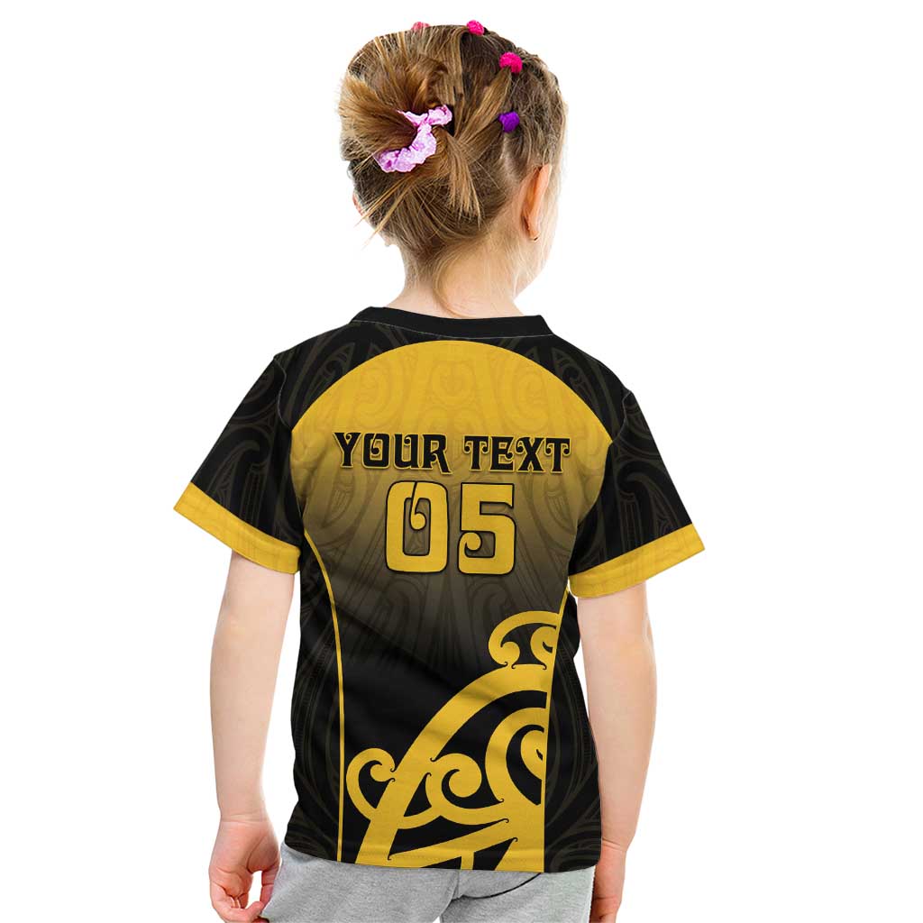 Custom Motueka High School Kid T Shirt Maori Koru Pattern LT05 - Polynesian Pride