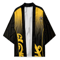 Custom Motueka High School Kimono Maori Koru Pattern LT05 Unisex Black - Polynesian Pride