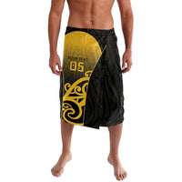 Custom Motueka High School Lavalava Maori Koru Pattern LT05 Black - Polynesian Pride
