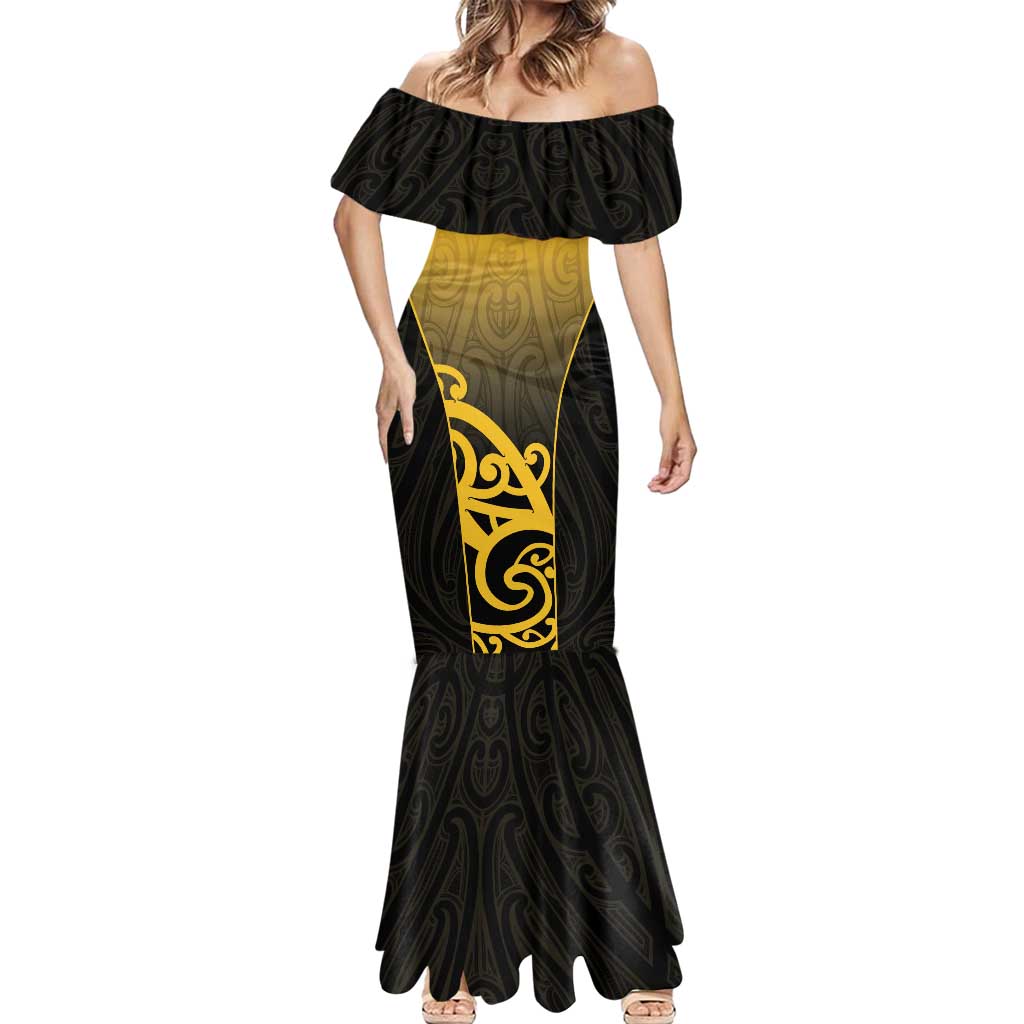 Custom Motueka High School Mermaid Dress Maori Koru Pattern LT05 - Polynesian Pride