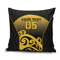 Custom Motueka High School Pillow Cover Maori Koru Pattern LT05 Black - Polynesian Pride