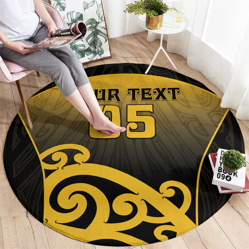 Custom Motueka High School Round Carpet Maori Koru Pattern LT05 - Polynesian Pride