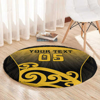 Custom Motueka High School Round Carpet Maori Koru Pattern LT05 - Polynesian Pride