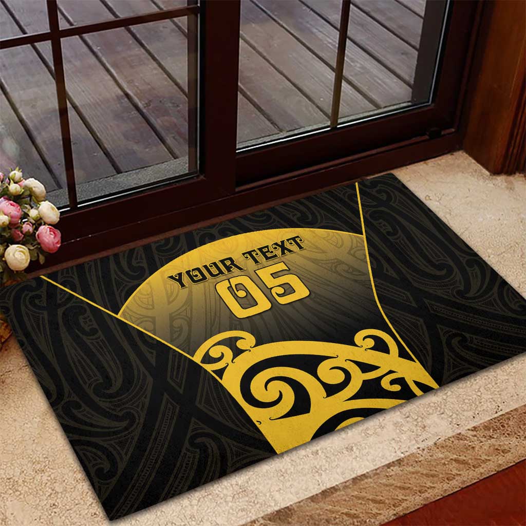Custom Motueka High School Rubber Doormat Maori Koru Pattern LT05 - Polynesian Pride
